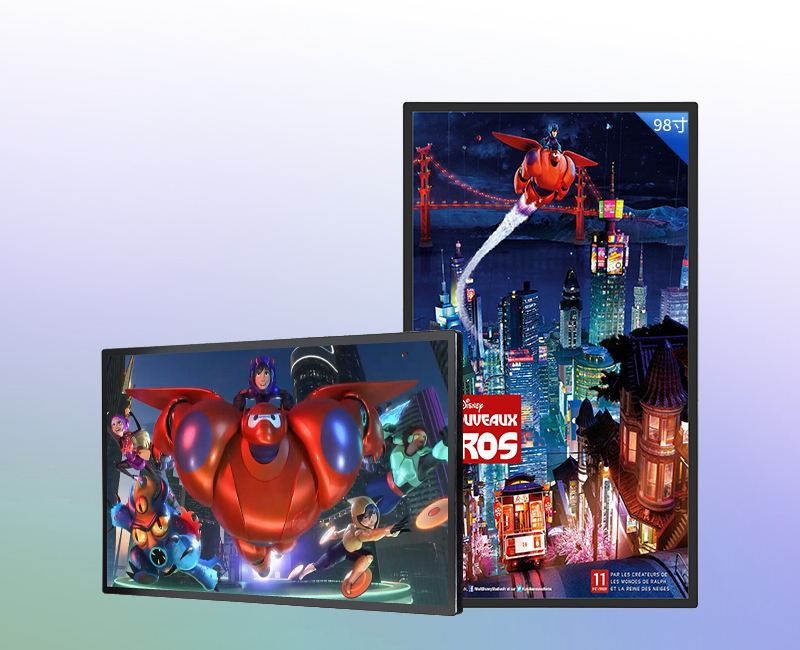 98 inch wall mounted advertising machine